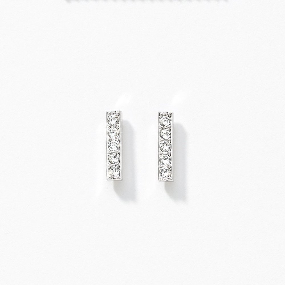 Pavé Bar Earrings- Touchstone Crystal